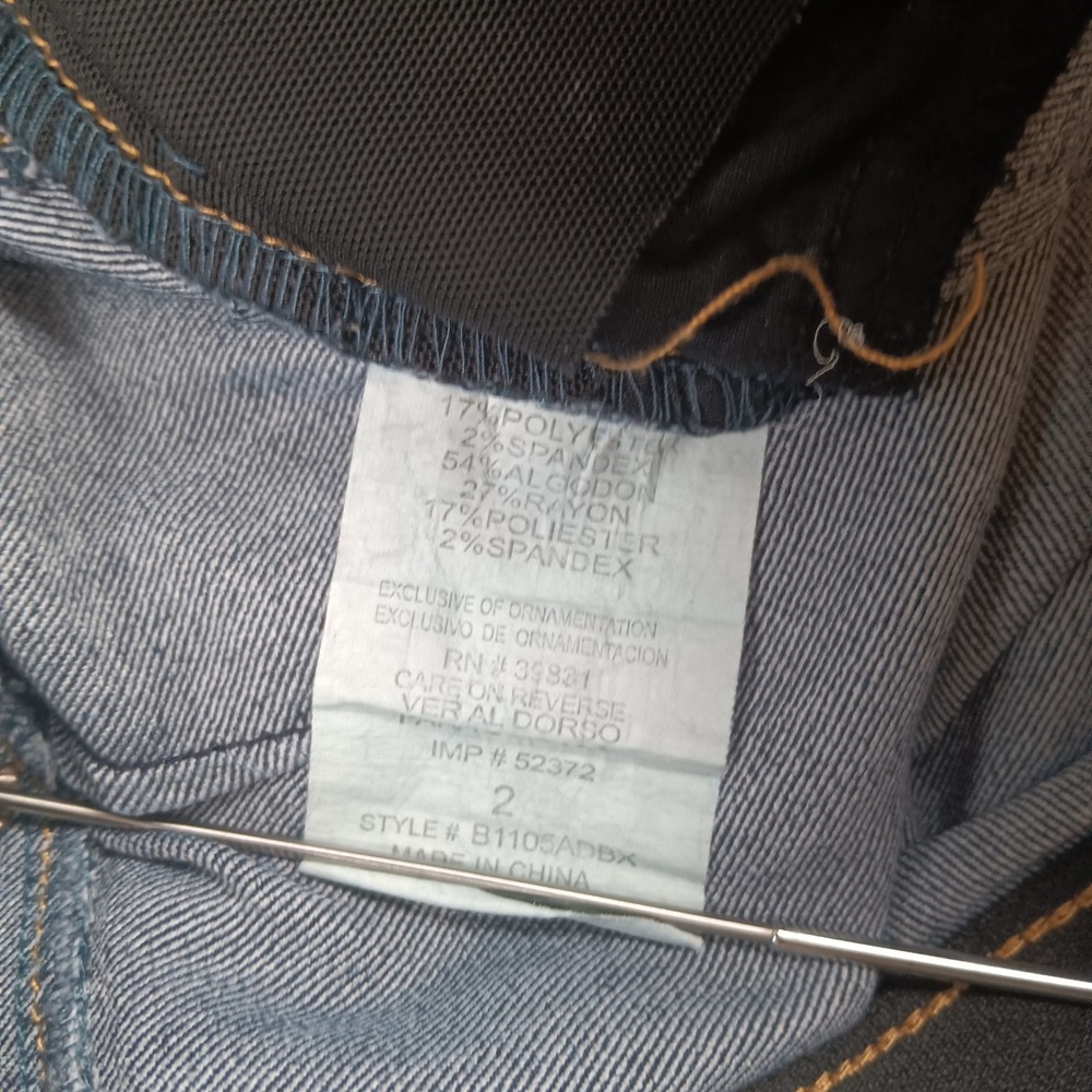 Democracy Jeans Ab'solution Booty Lift Women 2 Dark Wash Skinny B1105ADBX - Picture 4 of 9